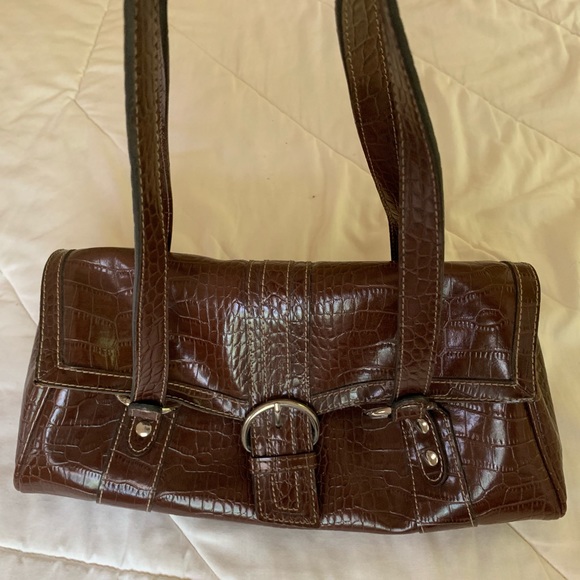 Crazy Horse Faux Crocodile Skin Handbag - Picture 1 of 6